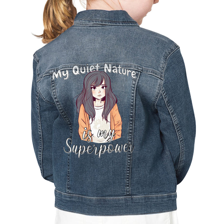 My Quiet Nature Kids' Denim Jacket - Beautiful Jean Jacket - Unique Denim Jacket for Kids