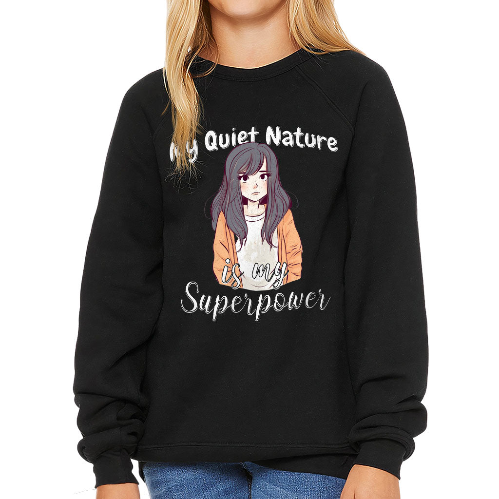 My Quiet Nature Kids' Raglan Sweatshirt - Beautiful Sponge Fleece Sweatshirt - Unique Sweatshirt