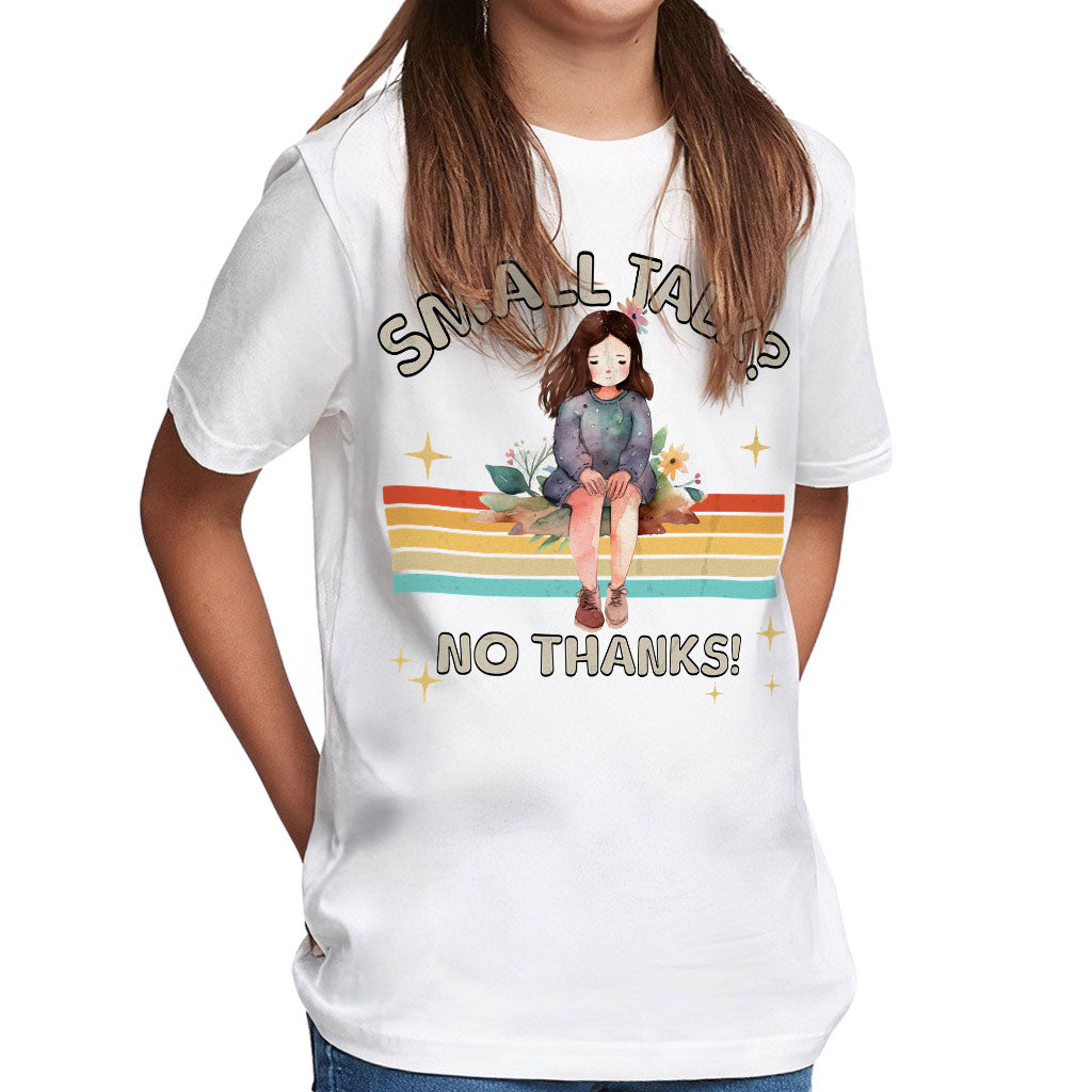No Small Talk Kids' Classic Fit T-Shirt - Shy Girl T-Shirt - Art Classic Fit Tee