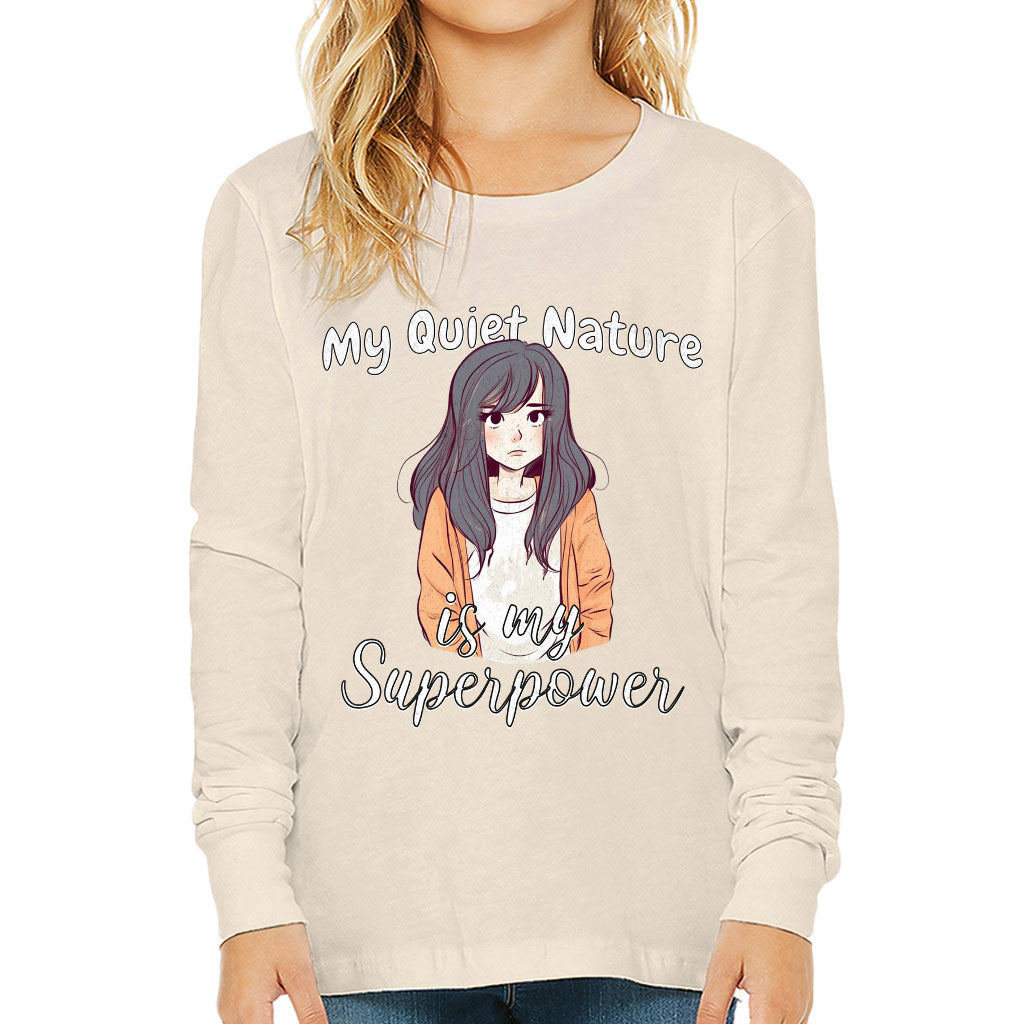 My Quiet Nature Kids' Long Sleeve T-Shirt - Beautiful T-Shirt - Unique Long Sleeve Tee