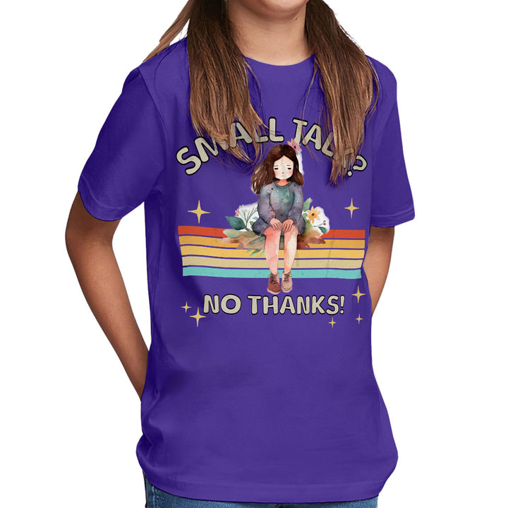 No Small Talk Kids' Classic Fit T-Shirt - Shy Girl T-Shirt - Art Classic Fit Tee