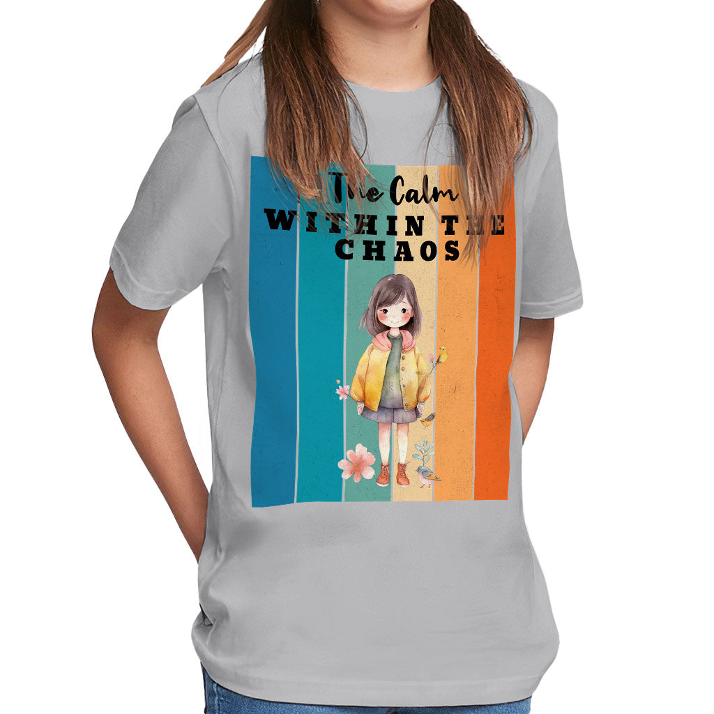 The Calm Within the Chaos Kids' Classic Fit T-Shirt - Flower Girl T-Shirt - Art Classic Fit Tee