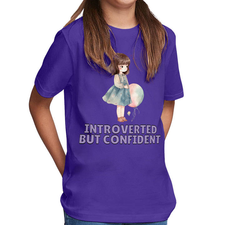 Introverted but Confident Kids' Classic Fit T-Shirt - Little Girl T-Shirt - Graphic Classic Fit Tee