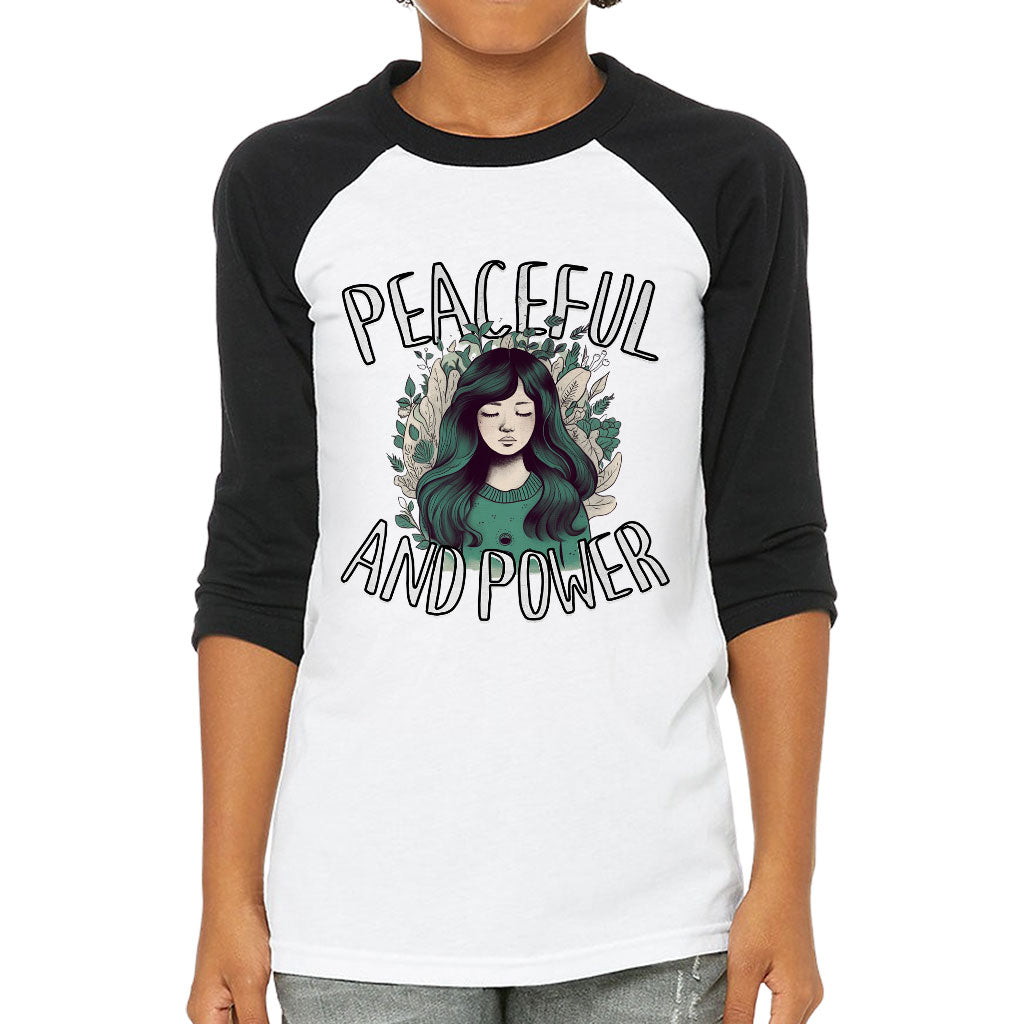 Power Kids' Baseball T-Shirt - Beautiful 3/4 Sleeve T-Shirt - Unique Baseball Tee