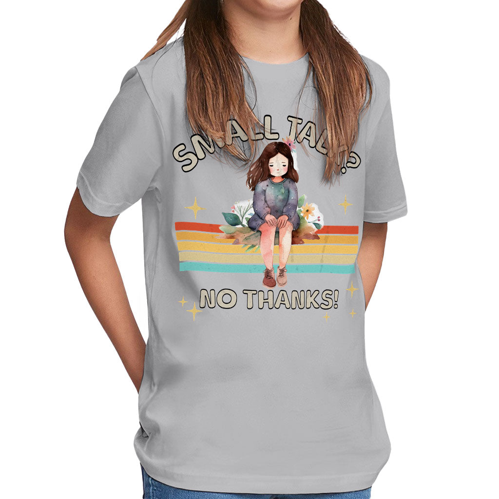 No Small Talk Kids' Classic Fit T-Shirt - Shy Girl T-Shirt - Art Classic Fit Tee