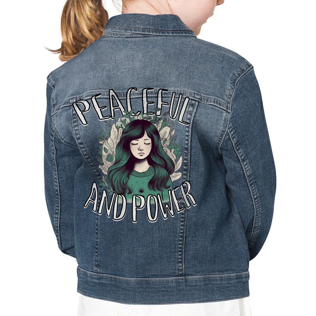 Power Kids' Denim Jacket - Beautiful Jean Jacket - Unique Denim Jacket for Kids