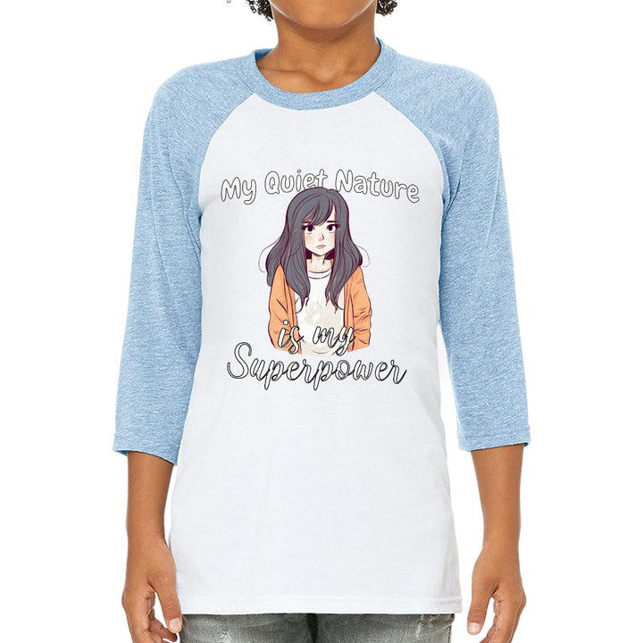 My Quiet Nature Kids' Baseball T-Shirt - Beautiful 3/4 Sleeve T-Shirt - Unique Baseball Tee