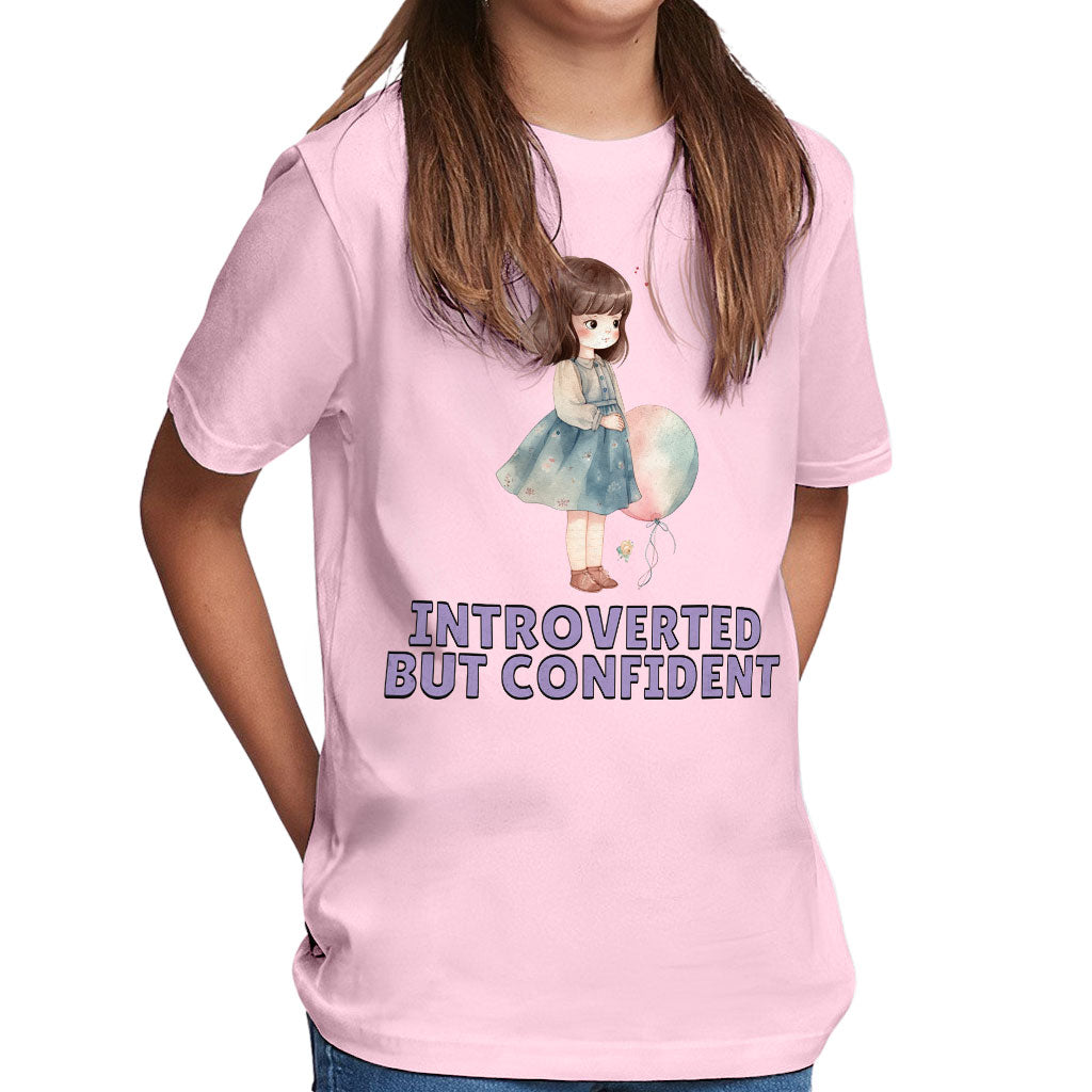 Introverted but Confident Kids' Classic Fit T-Shirt - Little Girl T-Shirt - Graphic Classic Fit Tee