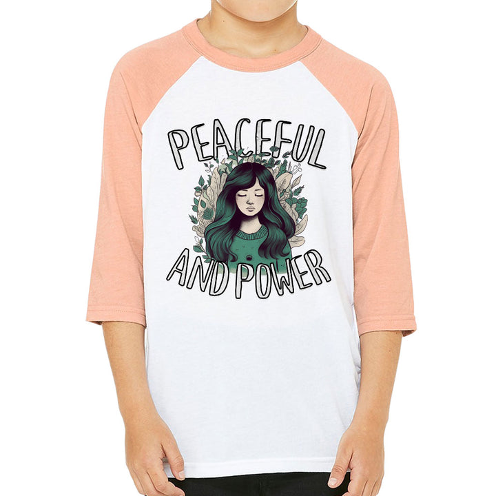 Power Kids' Baseball T-Shirt - Beautiful 3/4 Sleeve T-Shirt - Unique Baseball Tee