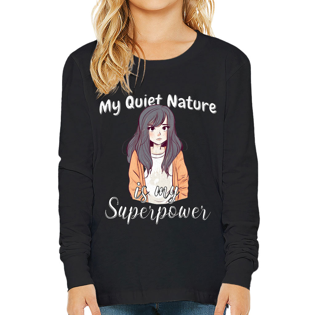 My Quiet Nature Kids' Long Sleeve T-Shirt - Beautiful T-Shirt - Unique Long Sleeve Tee