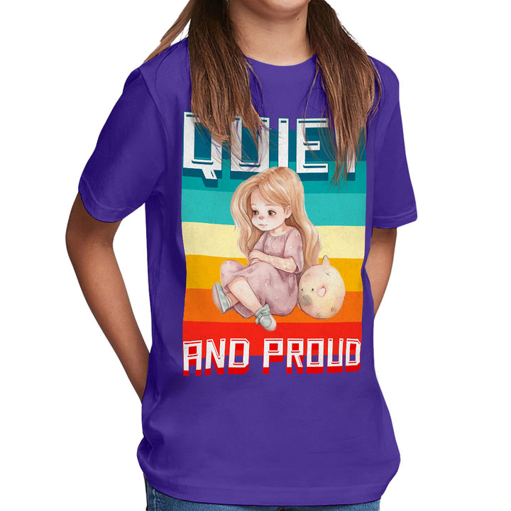 Quiet and Proud Kids' Classic Fit T-Shirt - Cute Girl T-Shirt - Printed Classic Fit Tee