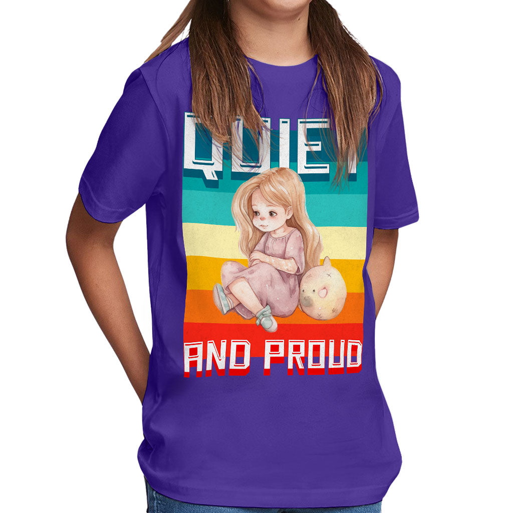 Quiet and Proud Kids' Classic Fit T-Shirt - Cute Girl T-Shirt - Printed Classic Fit Tee