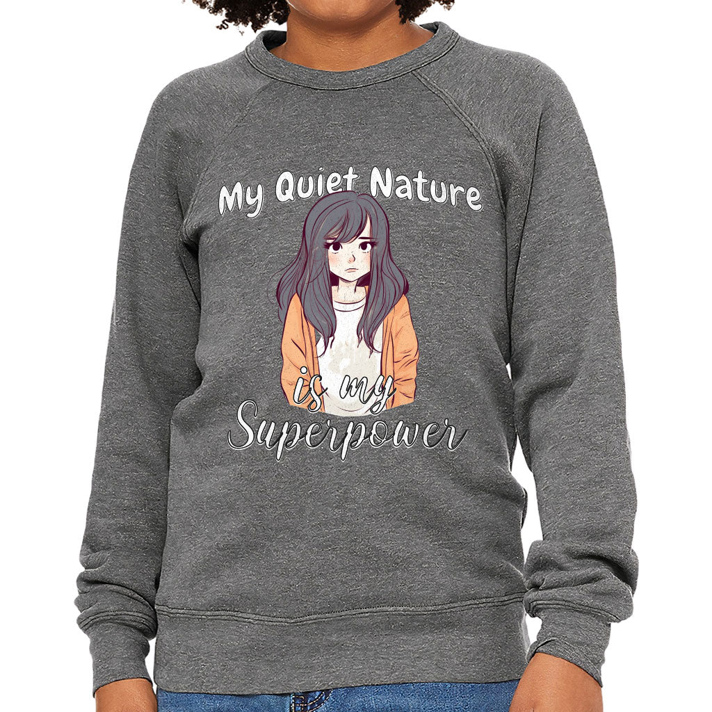 My Quiet Nature Kids' Raglan Sweatshirt - Beautiful Sponge Fleece Sweatshirt - Unique Sweatshirt