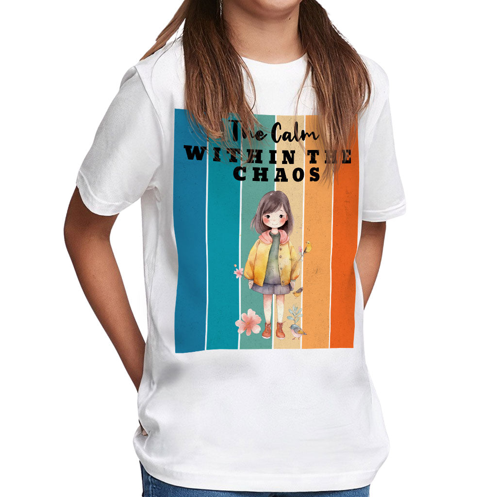 The Calm Within the Chaos Kids' Classic Fit T-Shirt - Flower Girl T-Shirt - Art Classic Fit Tee