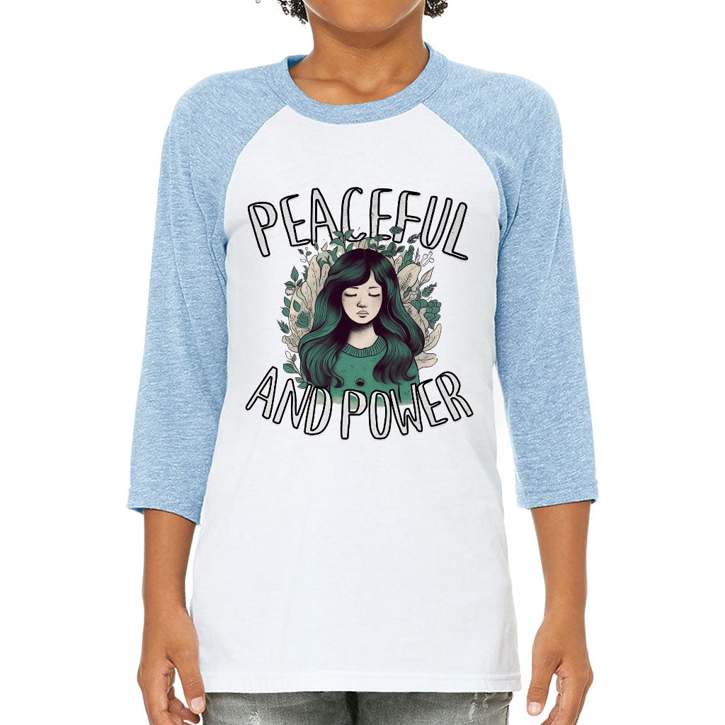 Power Kids' Baseball T-Shirt - Beautiful 3/4 Sleeve T-Shirt - Unique Baseball Tee