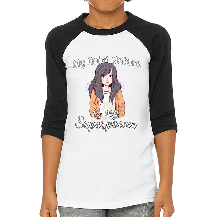 My Quiet Nature Kids' Baseball T-Shirt - Beautiful 3/4 Sleeve T-Shirt - Unique Baseball Tee