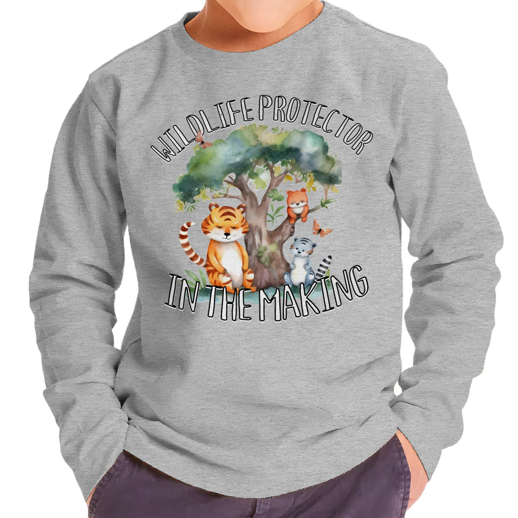 Wildlife Protector Toddler Long Sleeve T-Shirt - Animals Kids' T-Shirt - Themed Long Sleeve Tee