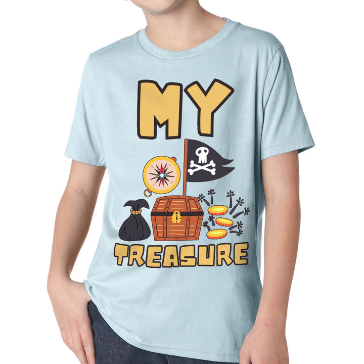 My Treasure Kids' Classic Fit T-Shirt - Pirate Design T-Shirt - Colorful Classic Fit Tee