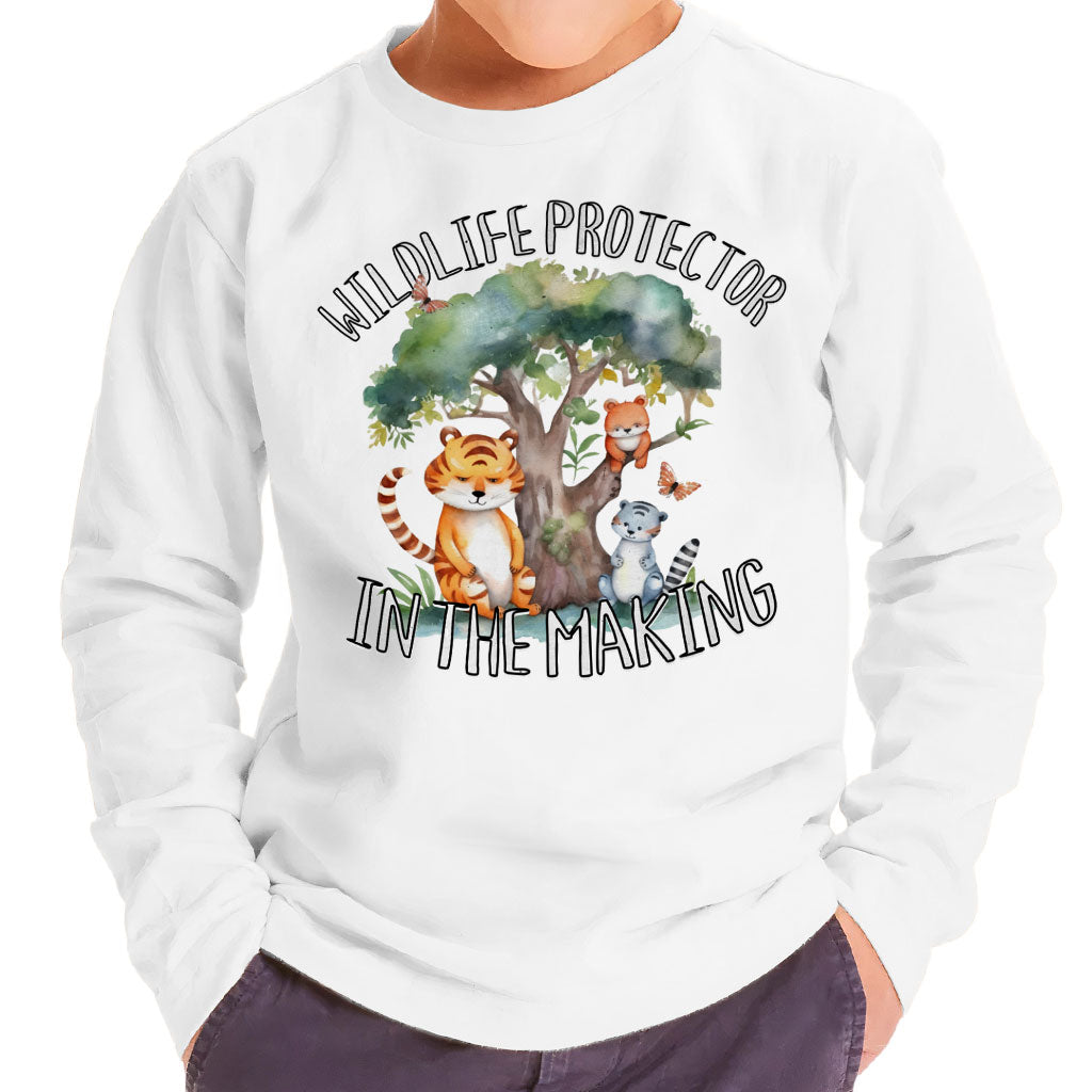 Wildlife Protector Toddler Long Sleeve T-Shirt - Animals Kids' T-Shirt - Themed Long Sleeve Tee