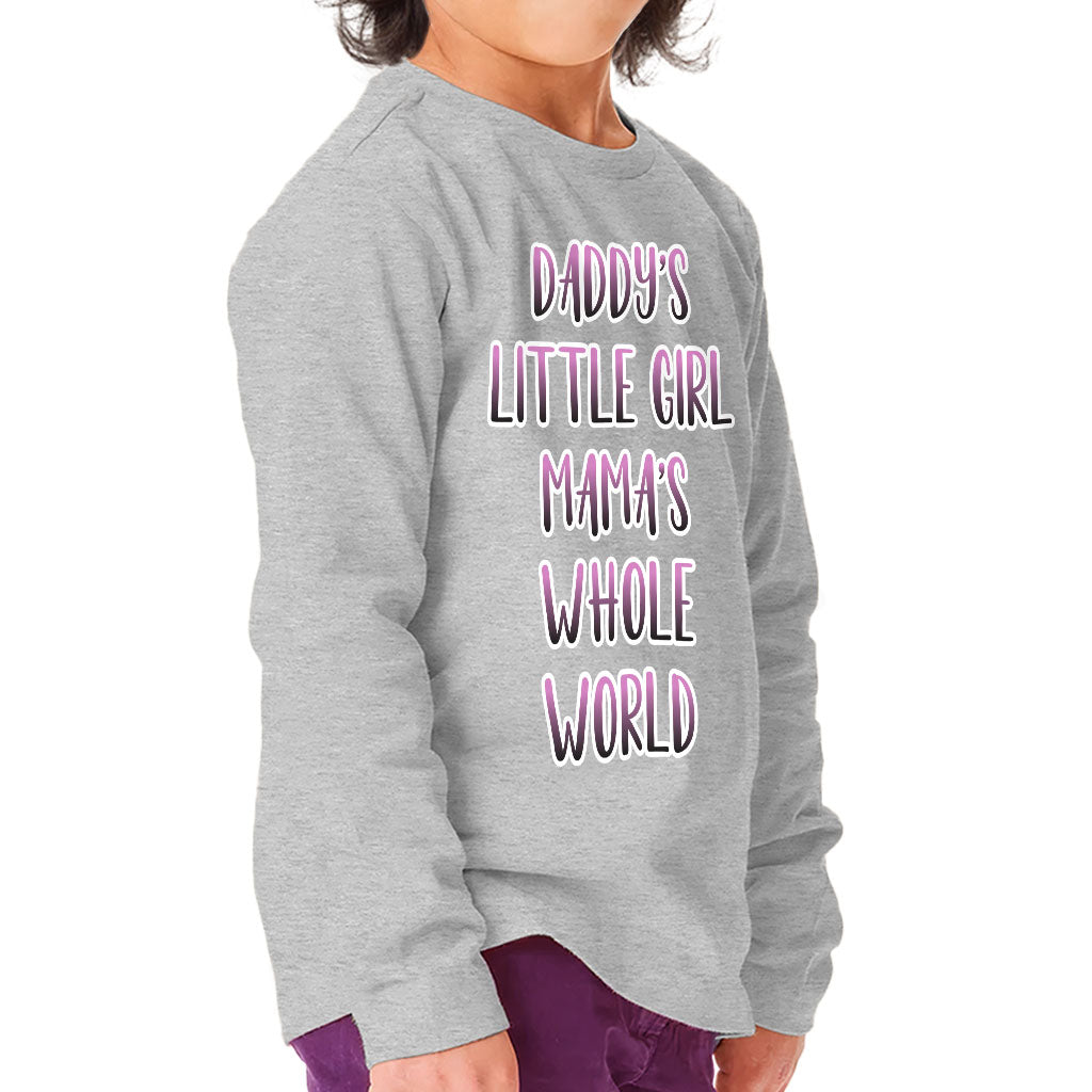 Daddy's Little Girl Toddler Long Sleeve T-Shirt - Cute Kids' T-Shirt - Printed Long Sleeve Tee