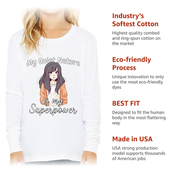My Quiet Nature Kids' Long Sleeve T-Shirt - Beautiful T-Shirt - Unique Long Sleeve Tee