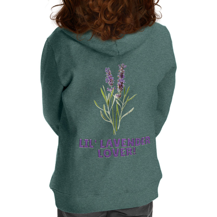 Lil' Lavender Lover Toddler Full-Zip Hoodie - Flower Themed Toddler Hoodie - Graphic Kids' Hoodie