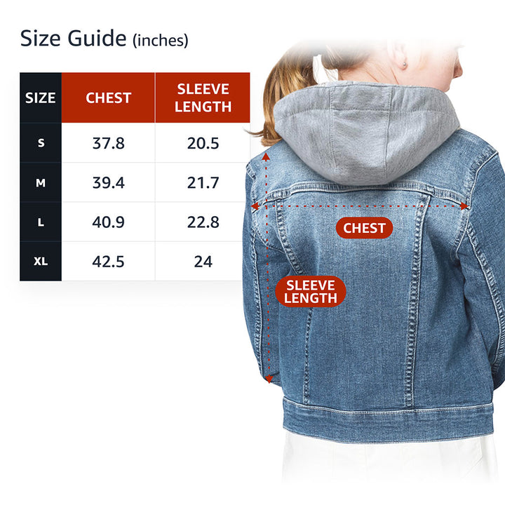 Embracing My Introversion Hooded Denim Jacket for Kids - Cute Print Jean Jacket - Printed Denim Jacket for Kids