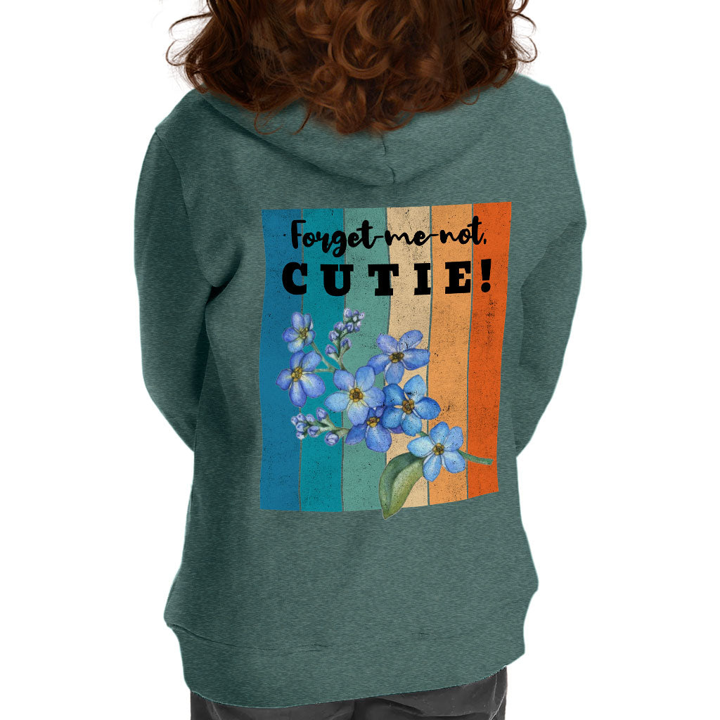 Forget-me-not Cutie Toddler Full-Zip Hoodie - Vintage Toddler Hoodie - Bright Kids' Hoodie