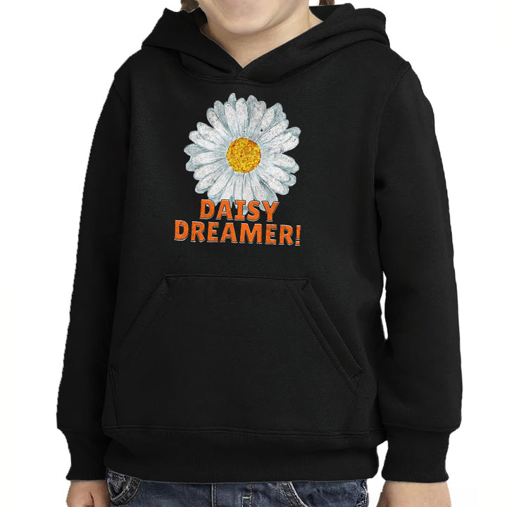 Daisy Dreamer Toddler Pullover Hoodie - Minimalistic Sponge Fleece Hoodie - Printed Hoodie for Kids