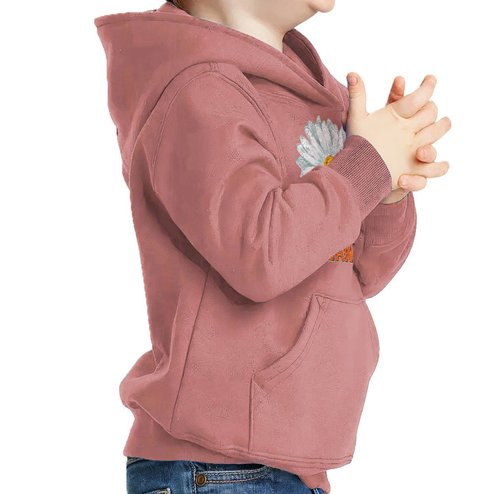Daisy Dreamer Toddler Pullover Hoodie - Minimalistic Sponge Fleece Hoodie - Printed Hoodie for Kids