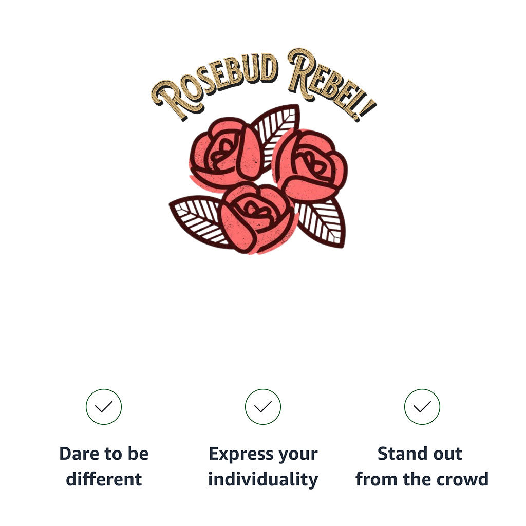 Rosebud Rebel Toddler T-Shirt - Cute Kids' T-Shirt - Flower Themed Tee Shirt for Toddler