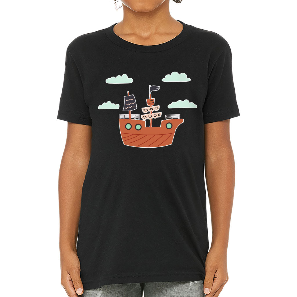 Pirate Ship Kids' T-Shirt - Themed T-Shirt - Bright Art Tee Shirt for Kids