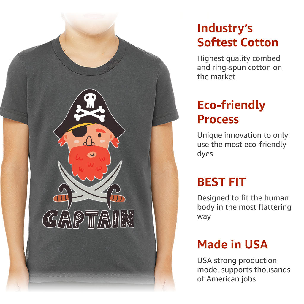 Captain Kids' T-Shirt - Pirate Themed T-Shirt - Cool Tee Shirt for Kids