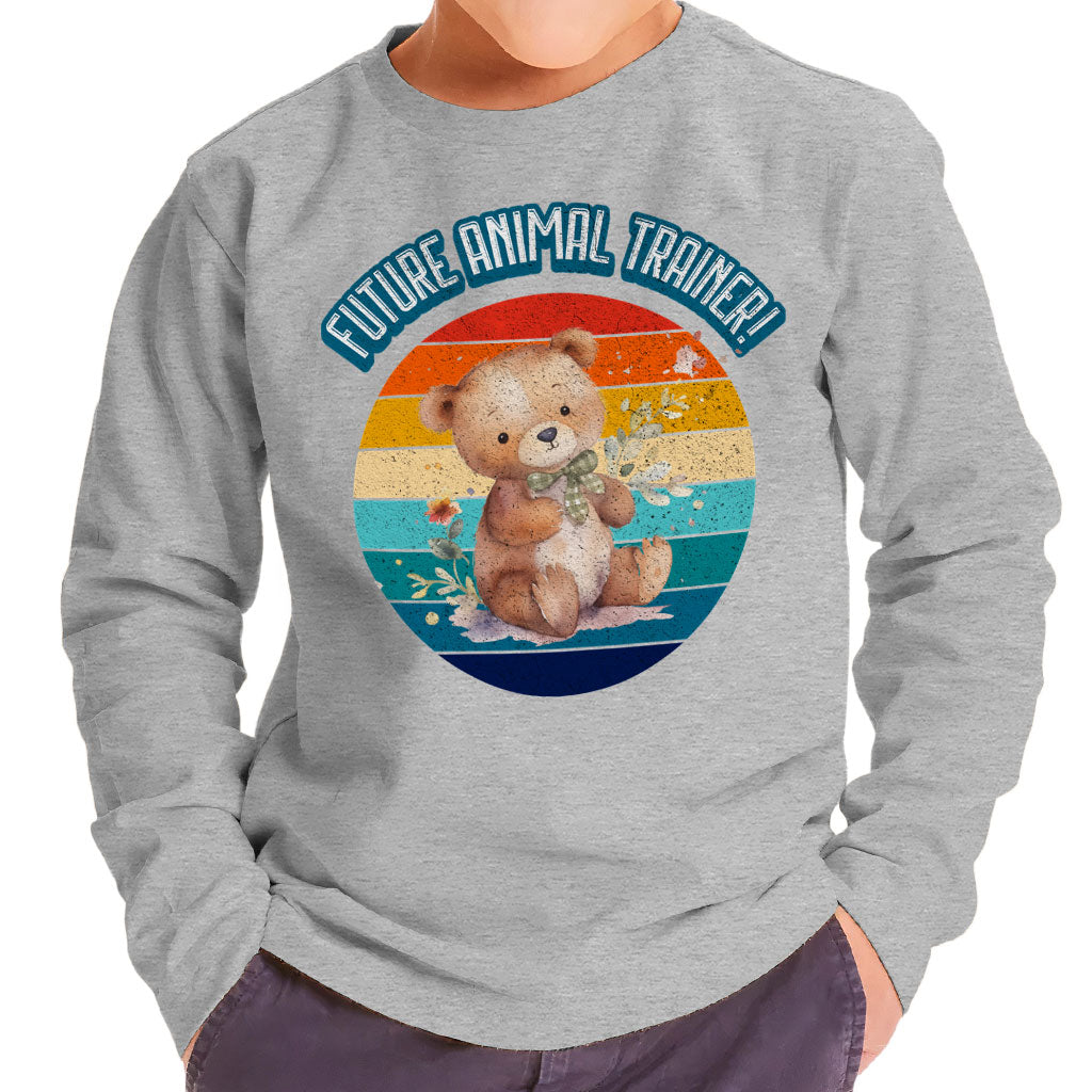 Future Animal Trainer Toddler Long Sleeve T-Shirt - Teddy Bear Kids' T-Shirt - Printed Long Sleeve Tee