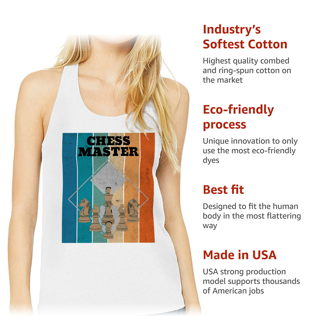 Chess Master Women's Racerback Tank - Board Game Tank Top - Art Workout Tank