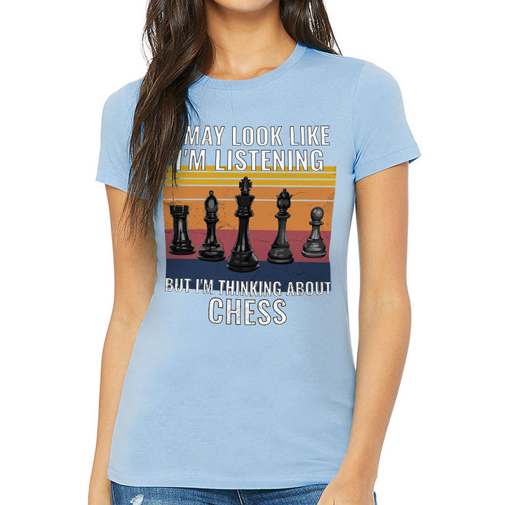 Chess Slim Fit T-Shirt - Bright Women's T-Shirt - Colorful Slim Fit Tee