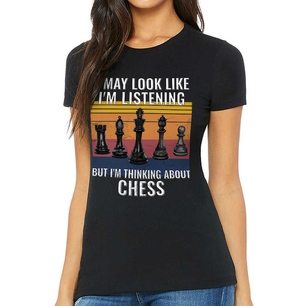 Chess Slim Fit T-Shirt - Bright Women's T-Shirt - Colorful Slim Fit Tee