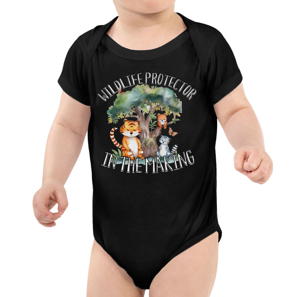 Wildlife Protector Baby Jersey Onesie - Animals Baby Bodysuit - Themed Baby One-Piece