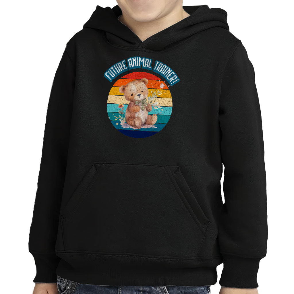 Future Animal Trainer Toddler Pullover Hoodie - Teddy Bear Sponge Fleece Hoodie - Printed Hoodie for Kids