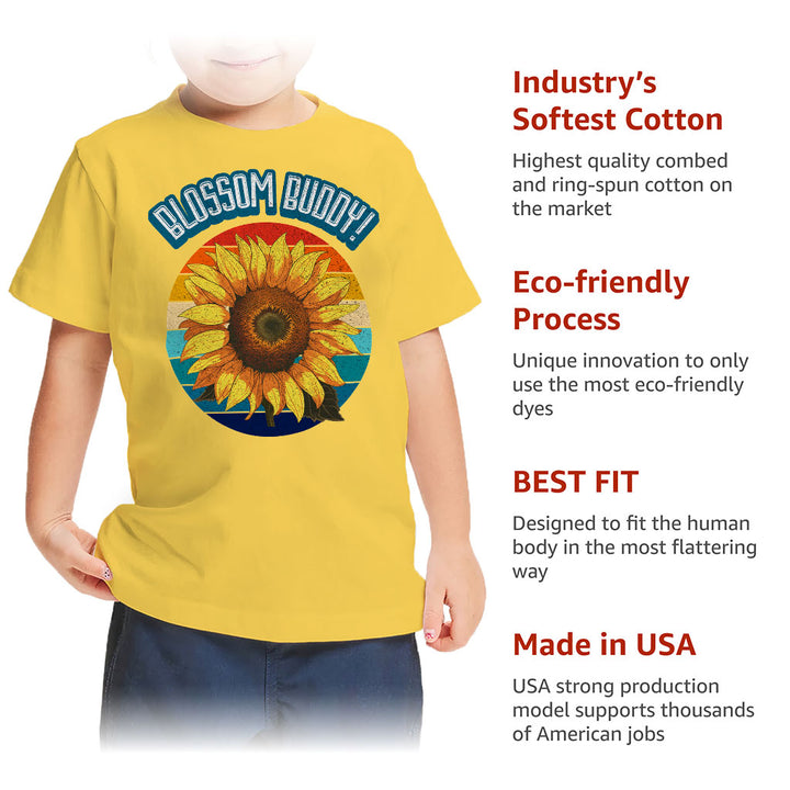 Blossom Buddy Toddler T-Shirt - Flower Kids' T-Shirt - Plant Tee Shirt for Toddler
