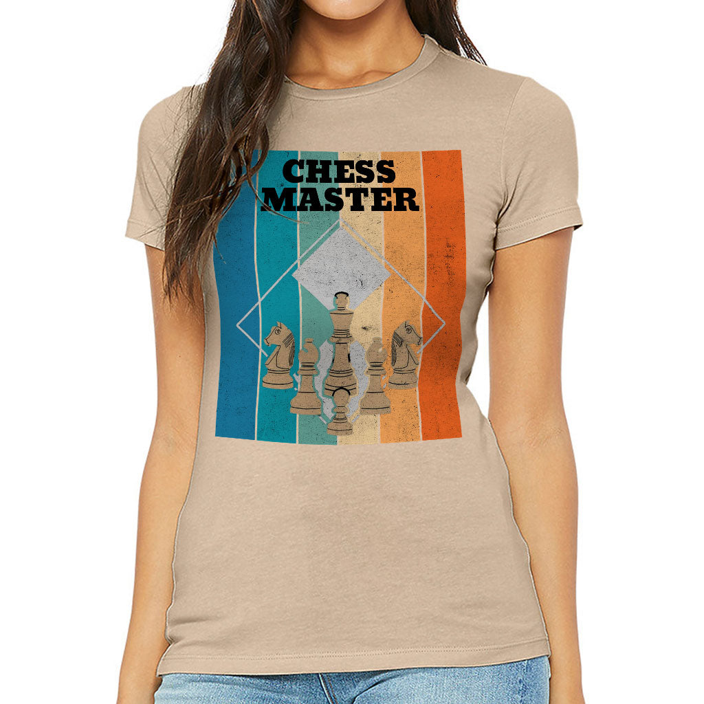 Chess Master Slim Fit T-Shirt - Board Game Women's T-Shirt - Art Slim Fit Tee