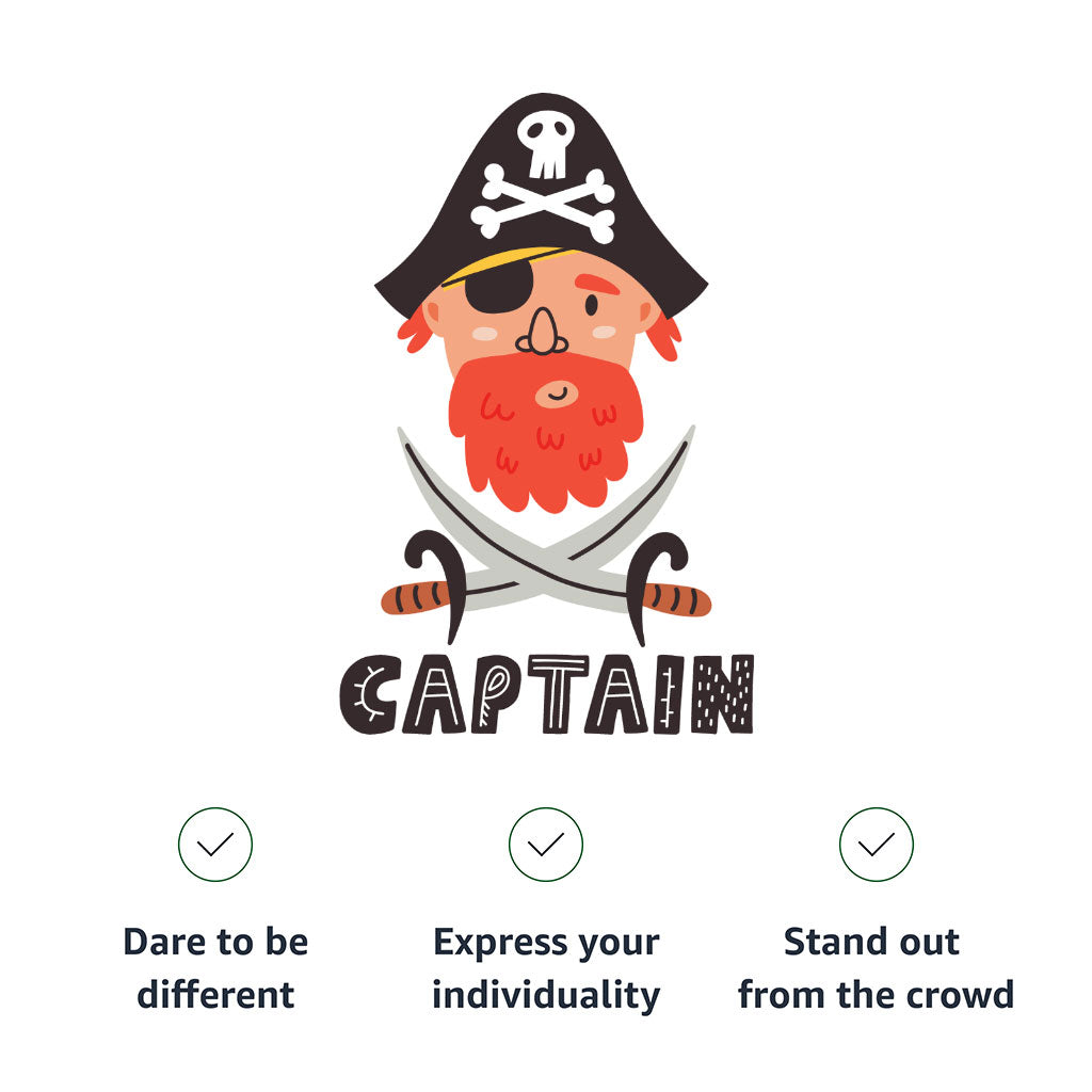 Captain Hooded Denim Jacket for Kids - Pirate Themed Jean Jacket - Cool Denim Jacket for Kids