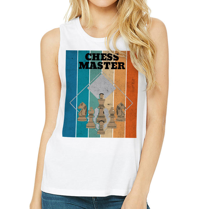 Chess Master Women's Muscle Tank - Board Game Tank Top - Art Workout Tank