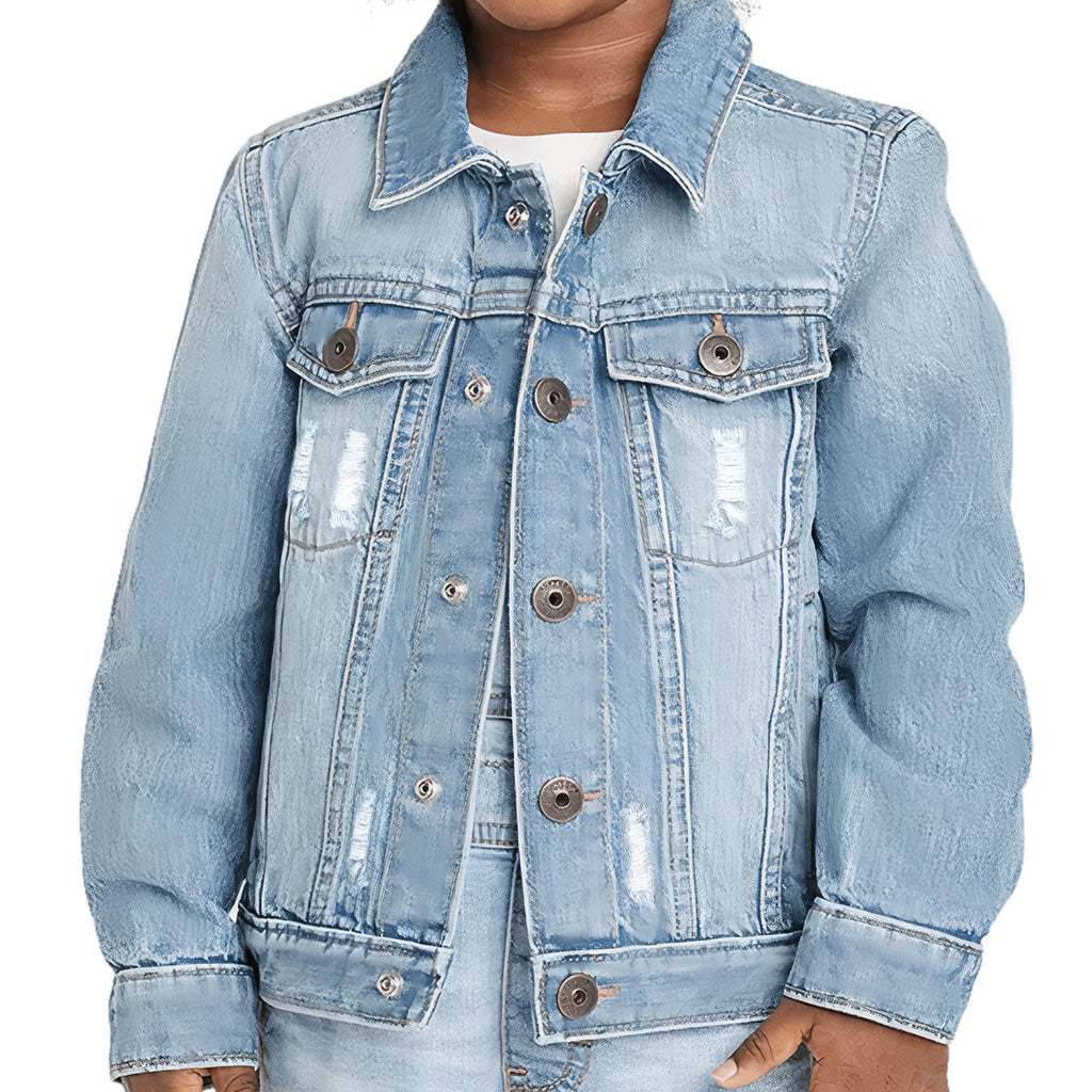 Daddy's Little Girl Toddler Denim Jacket - Cute Jean Jacket - Printed Denim Jacket for Kids