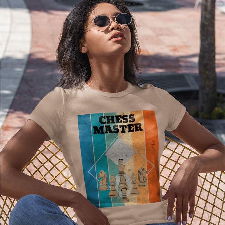Chess Master Slim Fit T-Shirt - Board Game Women's T-Shirt - Art Slim Fit Tee