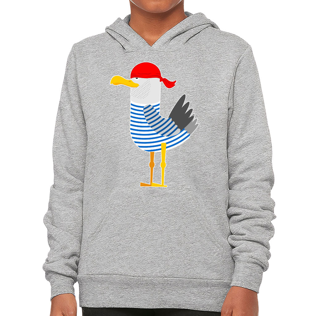 Bird Pirate Kids' Sponge Fleece Hoodie - Cool Kids' Hoodie - Printed Hoodie for Kids