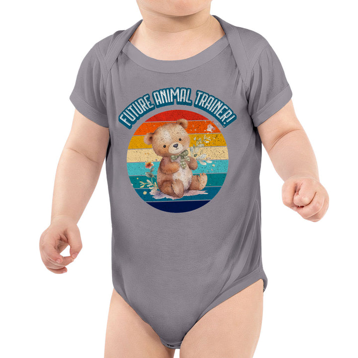 Future Animal Trainer Baby Jersey Onesie - Teddy Bear Baby Bodysuit - Printed Baby One-Piece