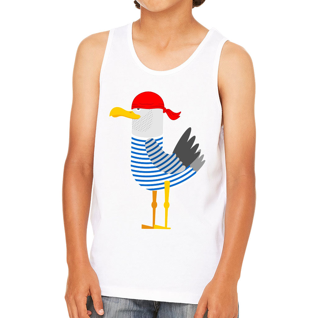 Bird Pirate Kids' Jersey Tank - Cool Sleeveless T-Shirt - Printed Kids' Tank Top