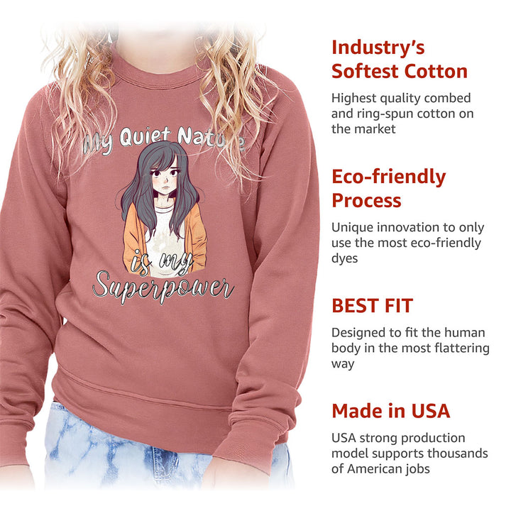 My Quiet Nature Kids' Raglan Sweatshirt - Beautiful Sponge Fleece Sweatshirt - Unique Sweatshirt