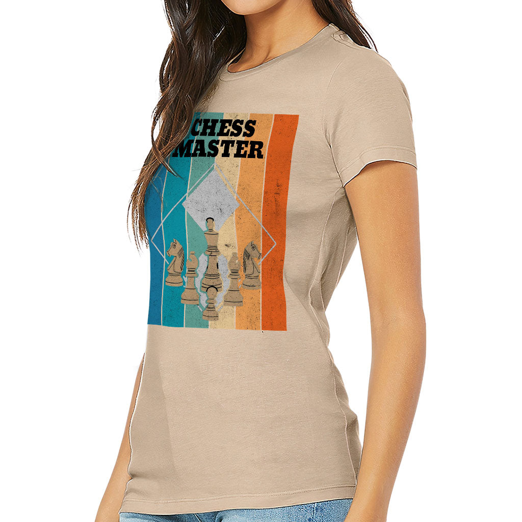 Chess Master Slim Fit T-Shirt - Board Game Women's T-Shirt - Art Slim Fit Tee